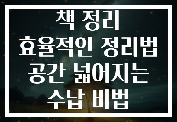 책 정리 효율적인 정리법 공간 넓어지는 수납 비법