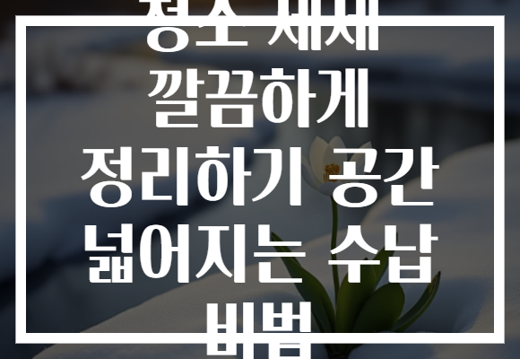 청소 세제 깔끔하게 정리하기 공간 넓어지는 수납 비법
