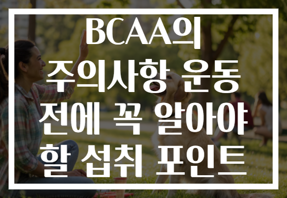 BCAA의 주의사항 운동 전에 꼭 알아야 할 섭취 포인트
