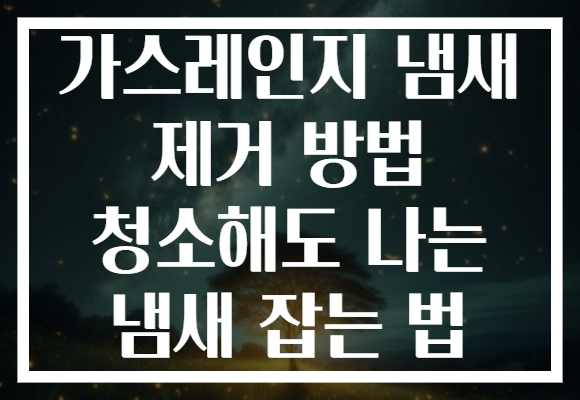 가스레인지 냄새 제거 방법 청소해도 나는 냄새 잡는 법