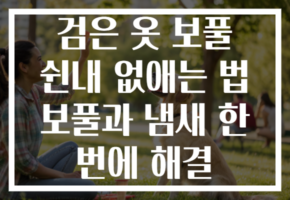 검은 옷 보풀 쉰내 없애는 법 보풀과 냄새 한 번에 해결