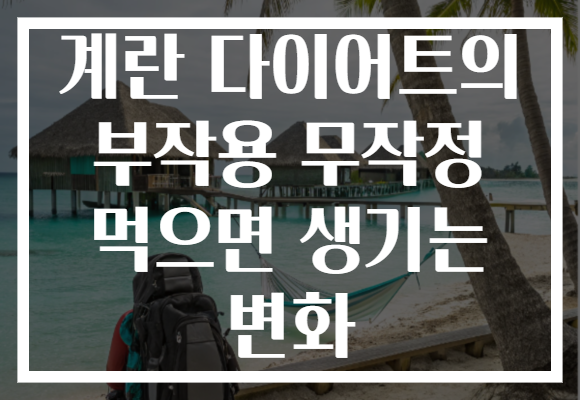 계란 다이어트의 부작용 무작정 먹으면 생기는 변화