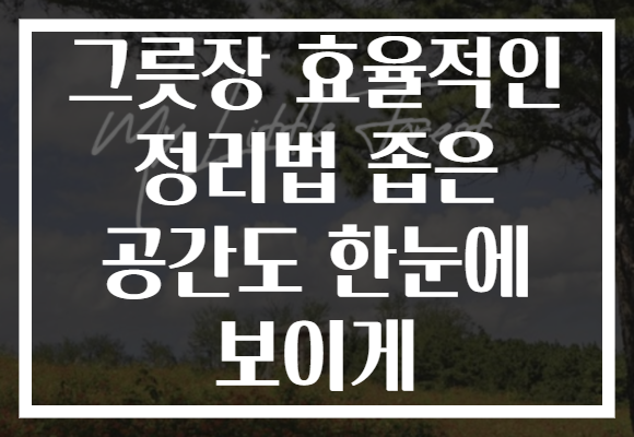 그릇장 효율적인 정리법 좁은 공간도 한눈에 보이게