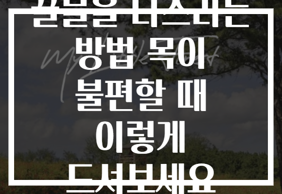 꿀물을 다스리는 방법 목이 불편할 때 이렇게 드셔보세요