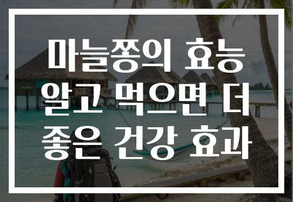 마늘쫑의 효능 알고 먹으면 더 좋은 건강 효과