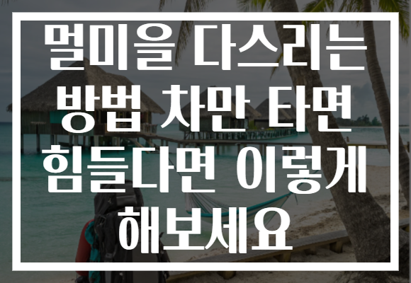 멀미을 다스리는 방법 차만 타면 힘들다면 이렇게 해보세요