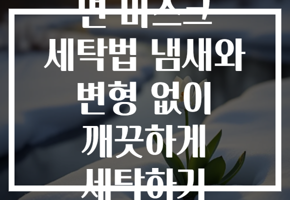 면 마스크 세탁법 냄새와 변형 없이 깨끗하게 세탁하기