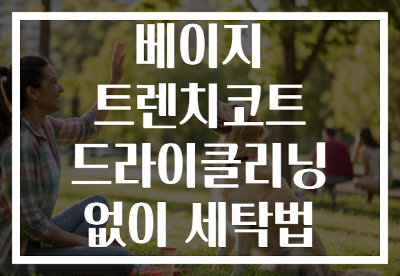 베이지 트렌치코트 드라이클리닝 없이 세탁법