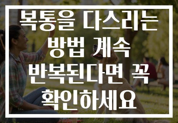 복통을 다스리는 방법 계속 반복된다면 꼭 확인하세요
