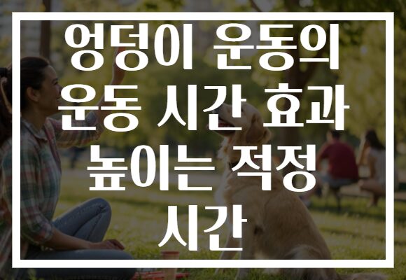 엉덩이 운동의 운동 시간 효과 높이는 적정 시간