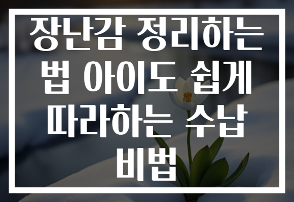장난감 정리하는 법 아이도 쉽게 따라하는 수납 비법