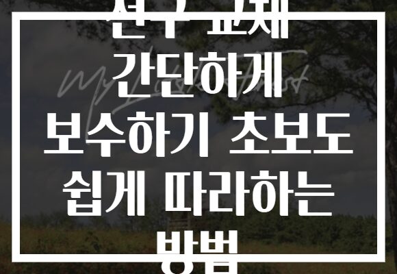 전구 교체 간단하게 보수하기 초보도 쉽게 따라하는 방법