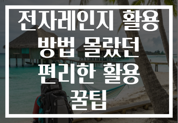 전자레인지 활용 방법 몰랐던 편리한 활용 꿀팁