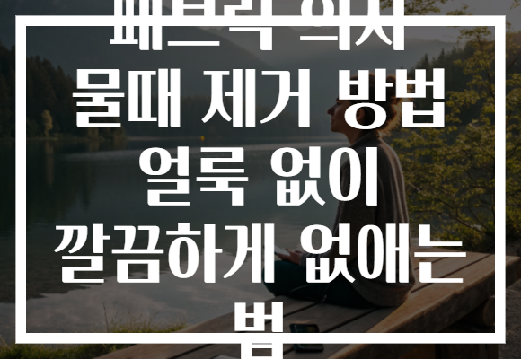 패브릭 의자 물때 제거 방법 얼룩 없이 깔끔하게 없애는 법