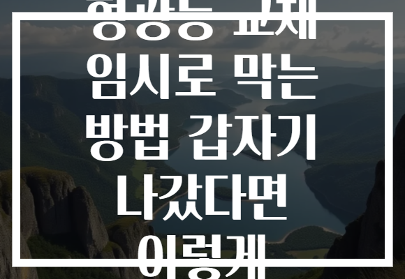 형광등 교체 임시로 막는 방법 갑자기 나갔다면 이렇게