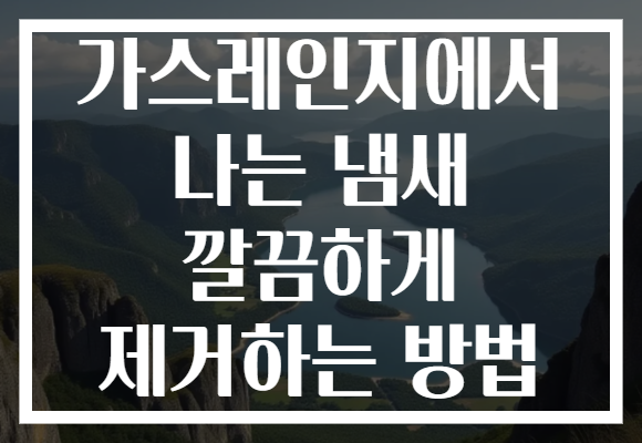 가스레인지에서 나는 냄새 깔끔하게 제거하는 방법