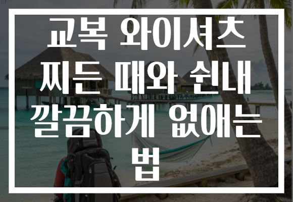 교복 와이셔츠 찌든 때와 쉰내 깔끔하게 없애는 법