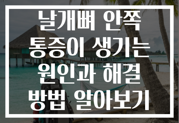 날개뼈 안쪽 통증이 생기는 원인과 해결 방법 알아보기