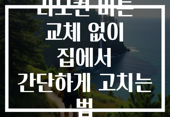 리모컨 버튼 교체 없이 집에서 간단하게 고치는 법