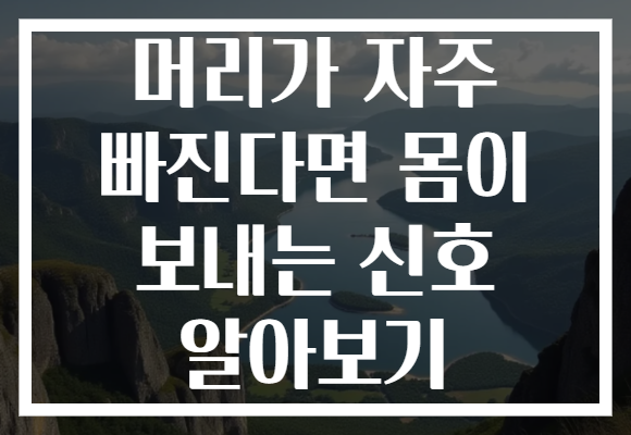 머리가 자주 빠진다면 몸이 보내는 신호 알아보기