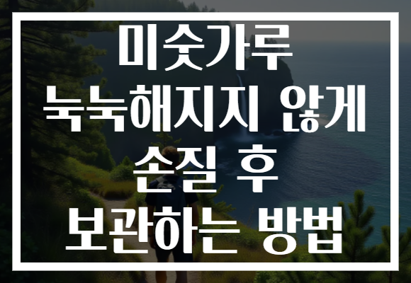 미숫가루 눅눅해지지 않게 손질 후 보관하는 방법