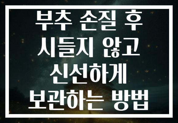 부추 손질 후 시들지 않고 신선하게 보관하는 방법