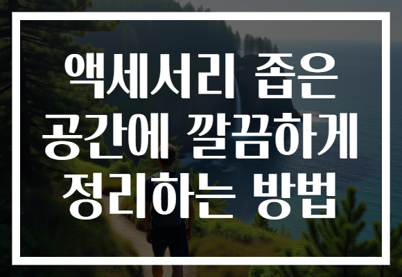 액세서리 좁은 공간에 깔끔하게 정리하는 방법