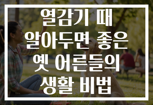 열감기 때 알아두면 좋은 옛 어른들의 생활 비법
