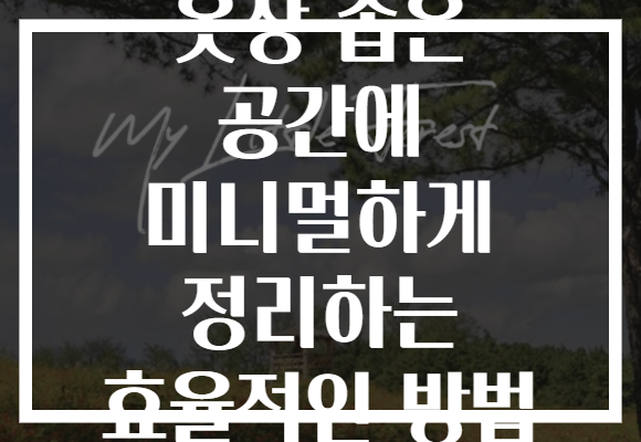 옷장 좁은 공간에 미니멀하게 정리하는 효율적인 방법