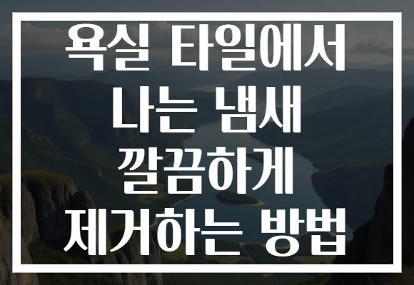 욕실 타일에서 나는 냄새 깔끔하게 제거하는 방법