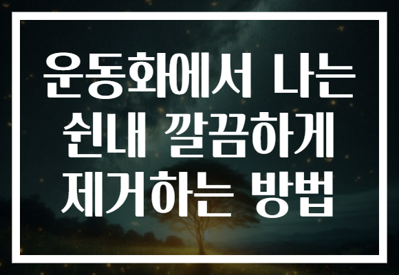 운동화에서 나는 쉰내 깔끔하게 제거하는 방법