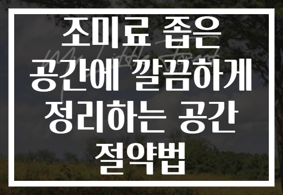 조미료 좁은 공간에 깔끔하게 정리하는 공간 절약법