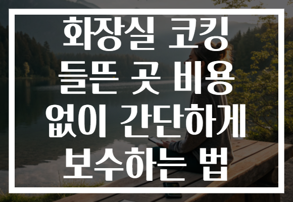 화장실 코킹 들뜬 곳 비용 없이 간단하게 보수하는 법