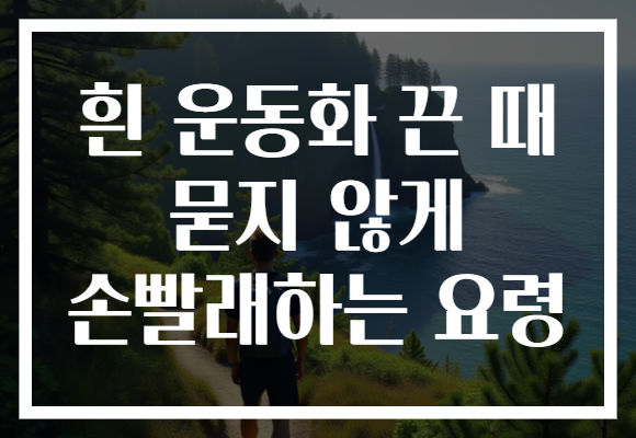 흰 운동화 끈 때 묻지 않게 손빨래하는 요령