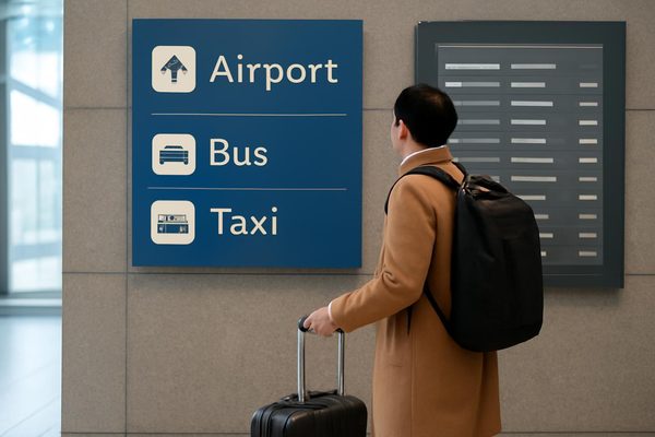 숙소 주변보다 먼저 확인할 것은 공항과 밤 도착 대응입니다 관련 AI 생성 예시 이미지