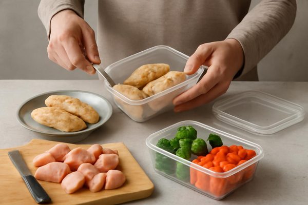 바쁜 날을 위한 소분과 손질 순서 관련 AI 생성 예시 이미지
