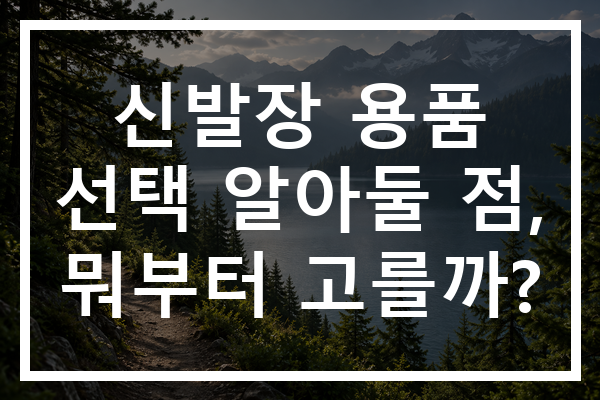 신발장 용품 선택 알아둘 점, 뭐부터 고를까?