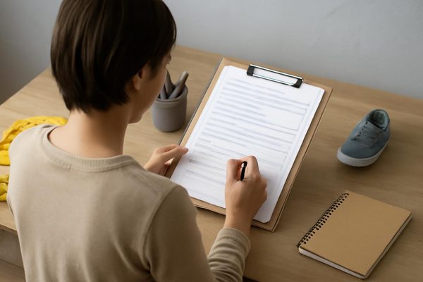 좋은 기록과 아쉬운 기록은 어떻게 다를까요 관련 AI 생성 예시 이미지