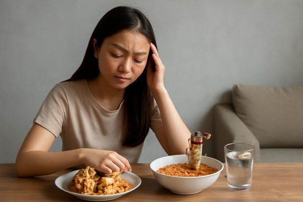 줄여야 할 야식과 조정해도 되는 야식은 어떻게 구분할까요? 관련 AI 생성 예시 이미지