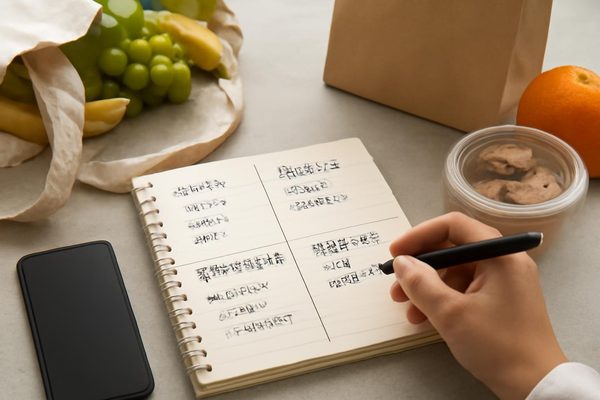 장보기 전에 리스트를 나누면 무엇이 달라질까요 관련 AI 생성 예시 이미지