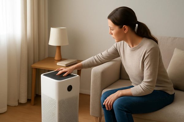 공기청정기 사용 설정 실용 가이드에서 먼저 확인할 기준은 무엇인가요 관련 AI 생성 예시 이미지