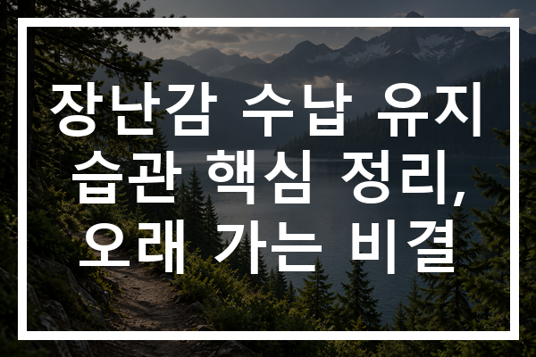 장난감 수납 유지 습관 핵심 정리, 오래 가는 비결