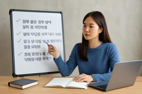 발표 연습 지속 요령 알아둘 점은 무엇인가요? 관련 AI 생성 예시 이미지