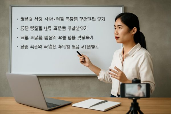 연습 효과를 높이는 체크포인트는 무엇인가요? 관련 AI 생성 예시 이미지