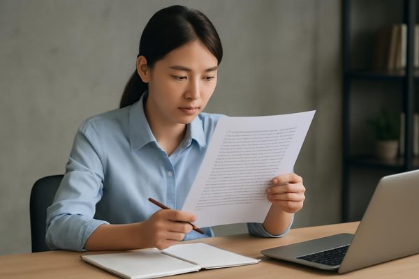 자기소개서 점검 기준 알아둘 점부터 먼저 확인해야 하는 이유 관련 AI 생성 예시 이미지