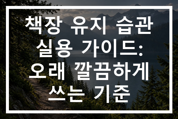 책장 유지 습관 실용 가이드: 오래 깔끔하게 쓰는 기준