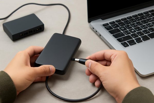 외장 SSD 문제 점검 알아둘 점은 어디서부터 확인해야 하나요? 관련 AI 생성 예시 이미지
