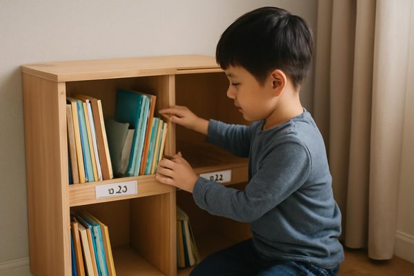 아이 스스로 참여하게 만드는 정리 습관은 어떻게 만들면 좋을까요? 관련 AI 생성 예시 이미지