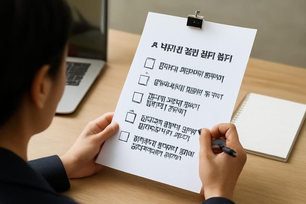 AI 회의록 결과 검토 핵심 정리에서 먼저 확인할 부분 관련 AI 생성 예시 이미지