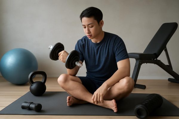 홈트레이닝 장비 선택 알아둘 점, 가장 먼저 확인할 기준 관련 AI 생성 예시 이미지